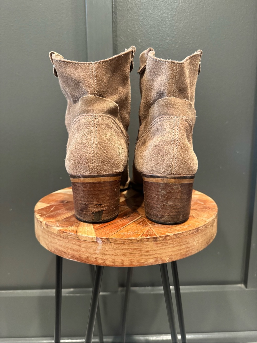 Dolce Vita Suede Ankle Bootie in Taupe - Women - Picture 3 of 7